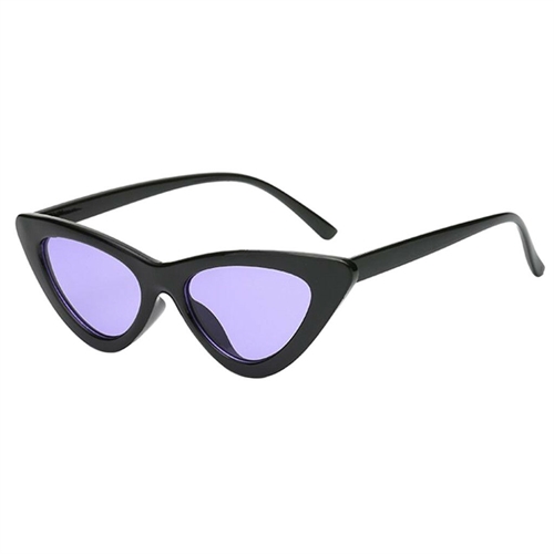Cateye solbriller, sort med lilla glas